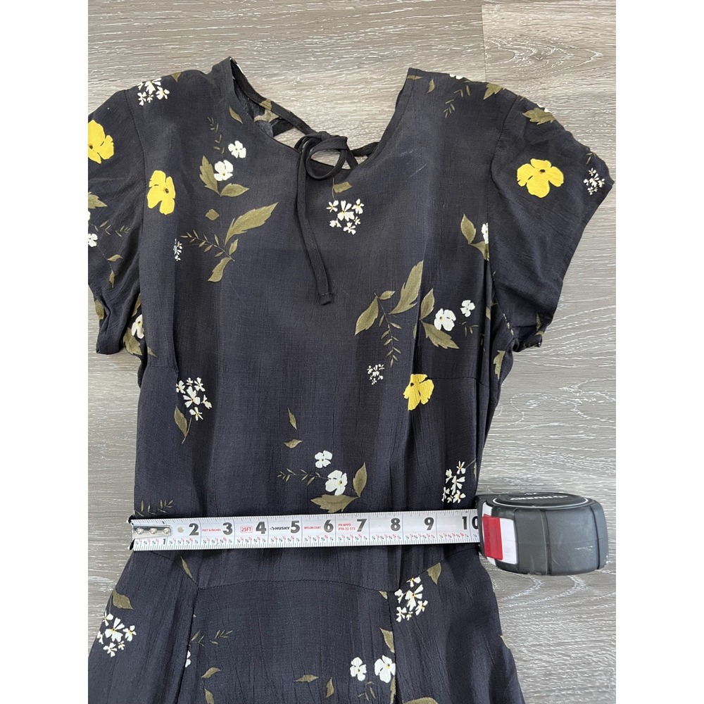 Urban Outfitters Black Floral Kimono Sleeve Maxi Dress Size S - Picture 7 of 10